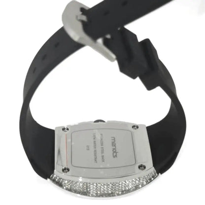 2024 Hot Fashion Diamond Watch For Women Elegant Iced Jewelry Watches Girl Sport Rubber Strap Tonneau Wristwatch Ladies Gift