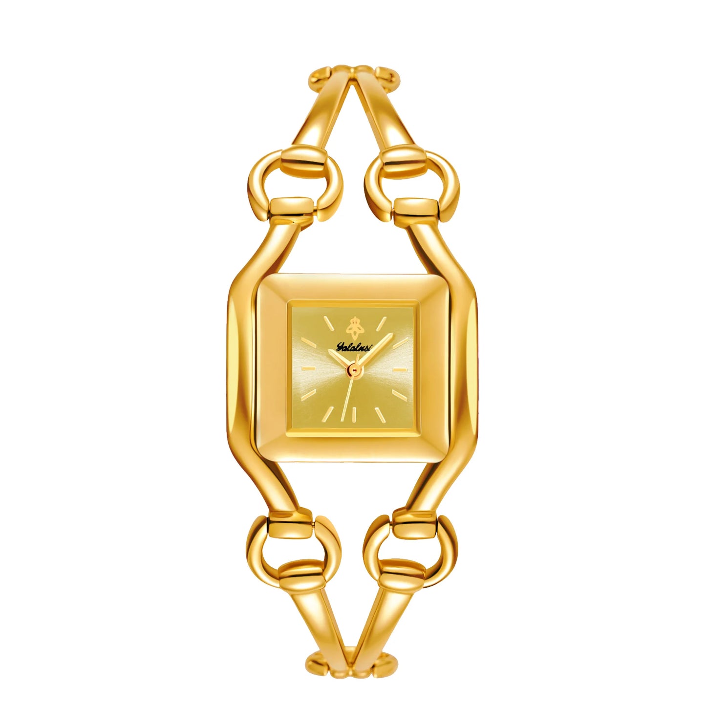 YaLaLuSi Newest Ladies Quartz Watches Women's Small Watches Luxury Casual Fashion Bracelet Including Tools Gold-Green