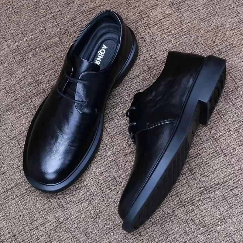 Handmade New British Classic Business Causal Leather Shoes For Men's Black Hombre Daily Teenagers Dress Banquet Ceremony Loafers