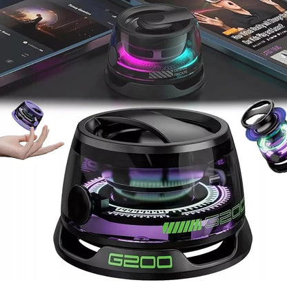 Bluetooth 5.3 Speaker Outdoor Magnetic RGB Lighting Bluetooth Speaker with RGB Color Light Multifunctional Magnetic Phone Holder