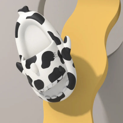 Summer Women Shark Slippers Men Cute Soft EVA Bathroom Sandals Adults Outdoor Cow Flip Flops Couples Non-slip Cartoon Slides