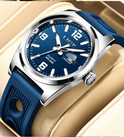 LIGE Man Watch Fashion Military Sport Quartz Calendar Watches for Men Waterproof Luminous Business Male Clock Relogio Masculino