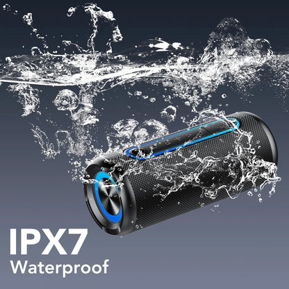 Bluetooth Speakers, Portable Wireless Speaker with 30W Loud Stereo Sound, BT5.4, IP7 Waterproof, 24H Playtime, Portable Speaker