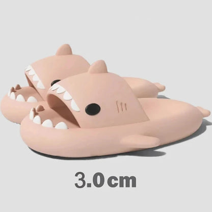 Summer Women Shark Slippers Men Cute Soft EVA Bathroom Sandals Adults Outdoor Cow Flip Flops Couples Non-slip Cartoon Slides