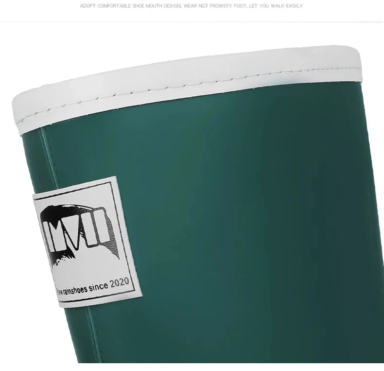 Men's Rain Shoes in The Cylinder Waterproof Wear-resistant Injection Molding Rubber Breathable New Outdoor Walking Water Shoes