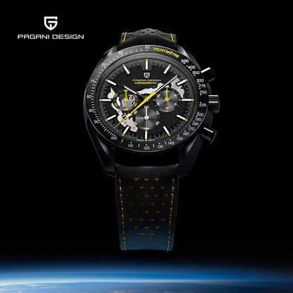 2025 New PAGANI DESIGN 1701 Moon Mens Watches Luxury Quartz Watch For Man Speed Chronograph Sports AR Sapphire Mirror Clock Gift