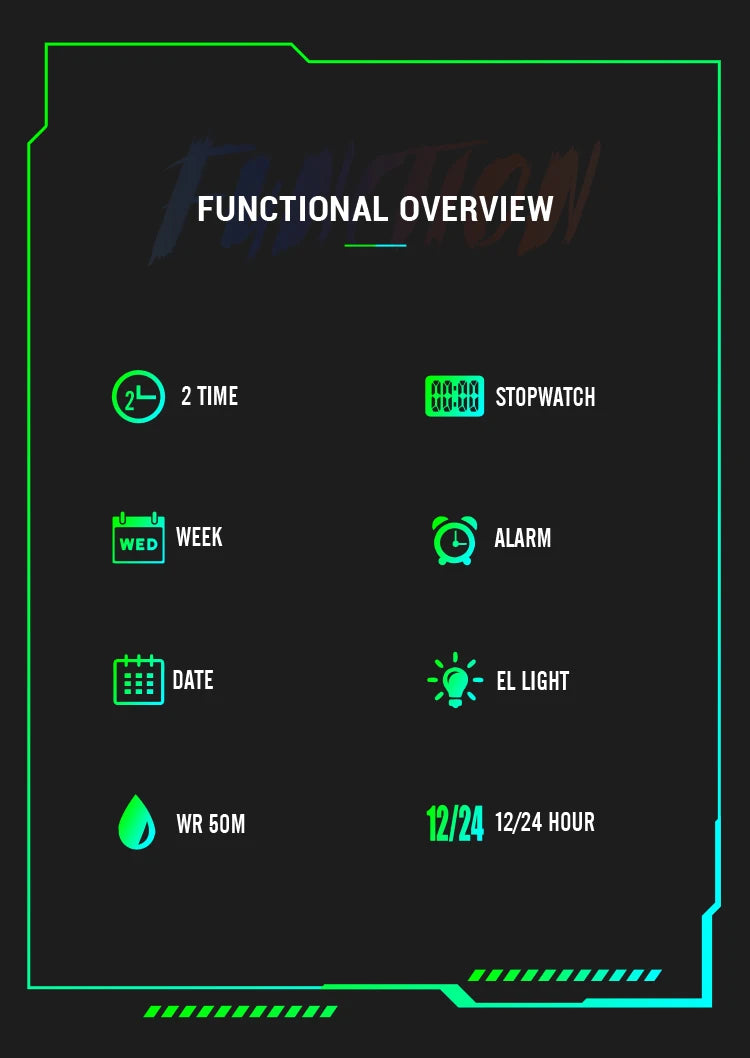 STRYVE Top Brand Electronic Watch For Men Outdoor Sports Waterproof Dual Time Display Quartz Wristwatches Rubber reloj hombre