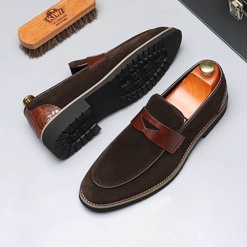 Men's Casual Business Shoes Mens Classic British Style Penny Loafers Moccasins Fashion Party Wedding Flats for Men