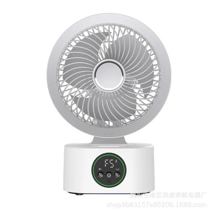 Portable Wall-Hanging Fan With Remote Control Rechargeable Usb Electric Folding Fan Nightlight Air Cooler Household Shaking