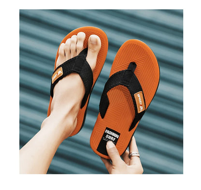 2023 Summer Flip Flops Men Beach Sandals Anti-slip Breathable Casual Men Beach Slippers Outdoor Big Size 45