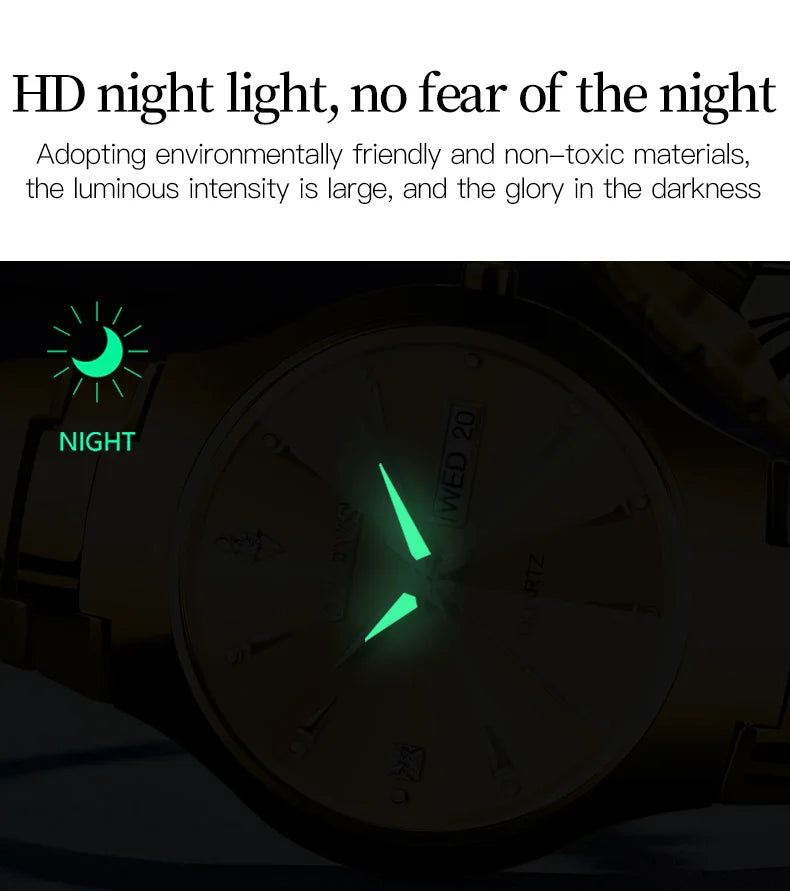 OLEVS 8697 Luxury Elegant Quartz Women's Watch Tungsten Steel Strap Fashion Waterproof Calendar Diamond dial Women's Watch