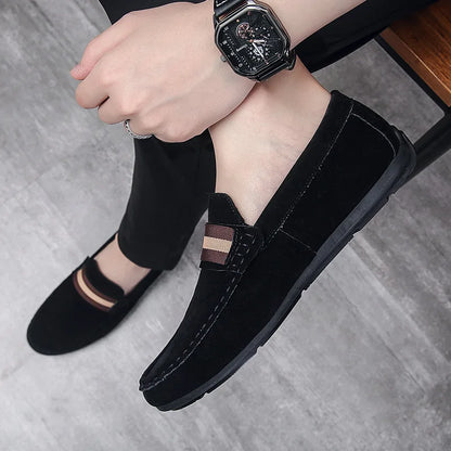 Spring Men's Casual Shoes Suede Loafers For Men Moccasins High Quality Flats Male Walking Shoes comfortable Men's Driving Shoes