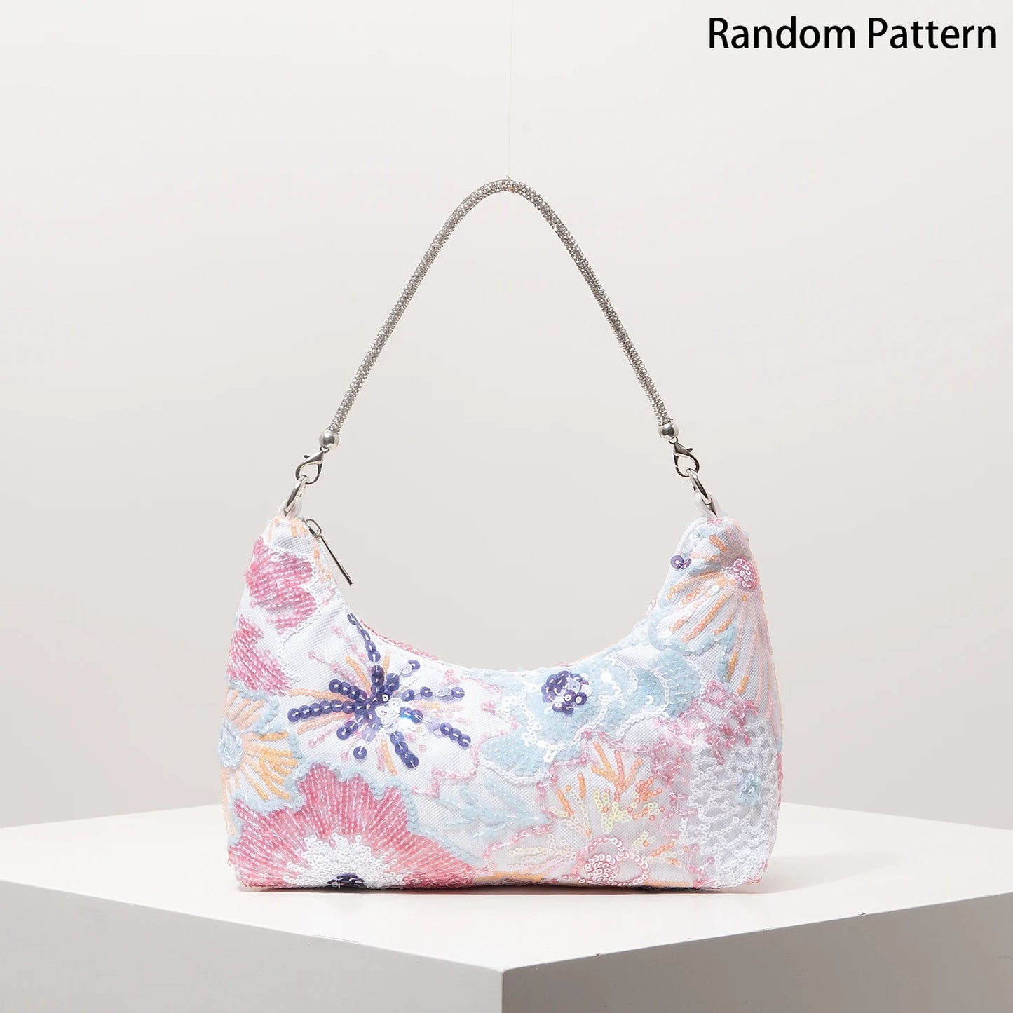 Floral Bag，Bridal Patry，Sequin Bag，Premium Style  Shoulder Bag For Women，Prom Accessories，Wedding Items，Bag For Women Elegant