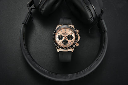 PAGANI DESIGN Watches Meteorite Surface Luxury Quartz Watches For Men Stainless Steel Waterproof Chronograph AR Sapphire Crystal