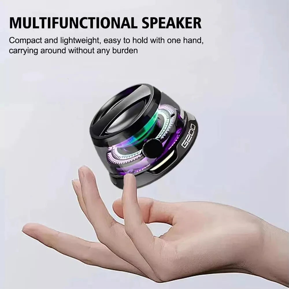 Bluetooth 5.3 Speaker Outdoor Magnetic RGB Lighting Bluetooth Speaker with RGB Color Light Multifunctional Magnetic Phone Holder