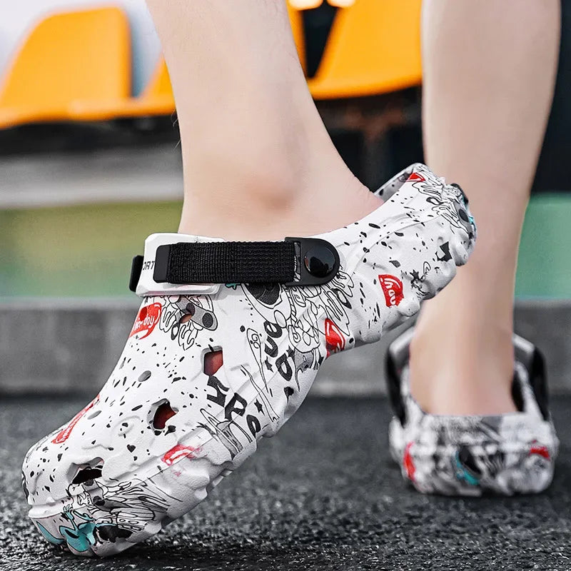 Plus Size 46 47 Men's Summer Clogs Sandals Eva Slippers Men Fashion New Flat Sandals Men Women Leisure Slides Men Casual Shoes