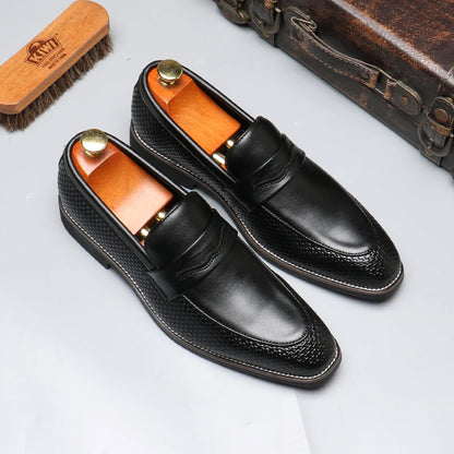 Men's Casual Business Shoes Mens Classic British Style Penny Loafers Moccasins Fashion Party Wedding Flats for Men
