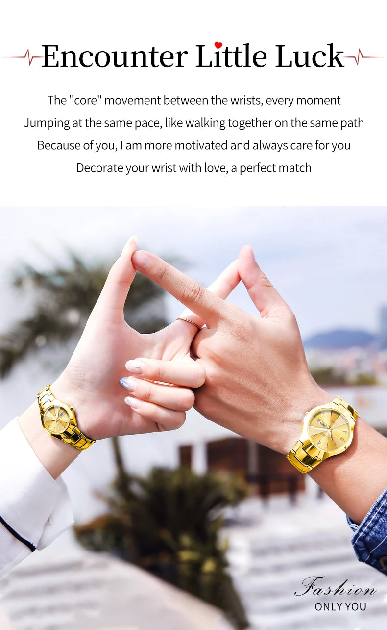 OLEVS 8697 Luxury Elegant Quartz Women's Watch Tungsten Steel Strap Fashion Waterproof Calendar Diamond dial Women's Watch