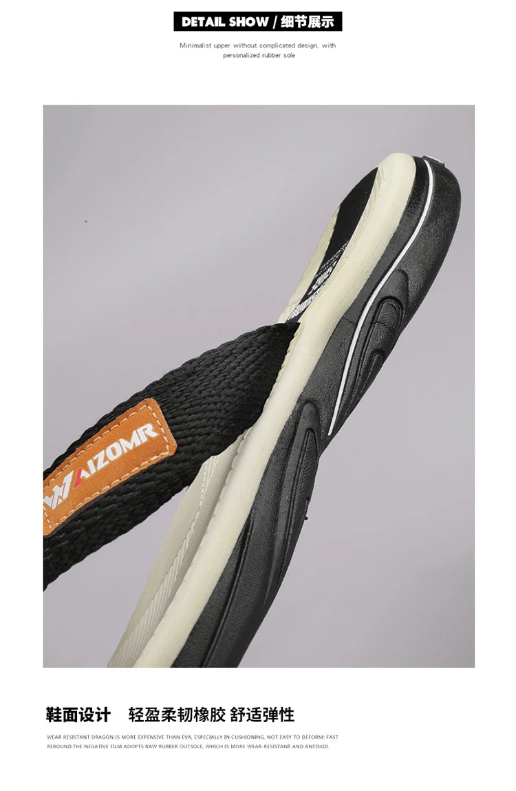 2023 Summer Flip Flops Men Beach Sandals Anti-slip Breathable Casual Men Beach Slippers Outdoor Big Size 45