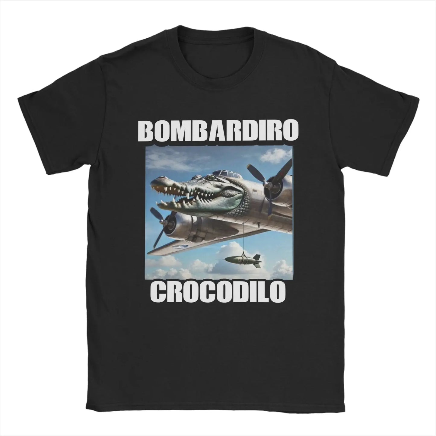 Women Print Bombardiro Crocodilo Crocodile Plane Bomber T Shirt Tee Women T-shirts Clothes Graphic T Shirts