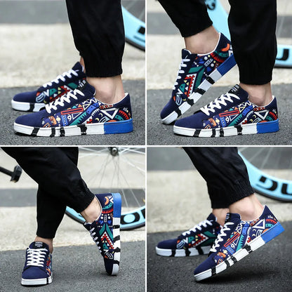 Zapatillas Hombre Casual Shoes for Men Fashion New Printing Sneakers Comfort Flat Vulcanized Shoes Dropshipping Tenis Masculino