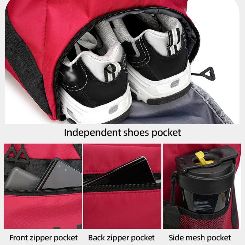 Fitness Handbag Gym Sport Tote Bag Large Capacity Shoulder Portable Luggage Bag Outdoor Travel Storage Women's Crossbody Bag