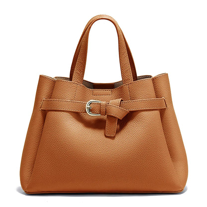 Zency Genuine Leather Top-handle Bag For Women Luxury Designer Crossbody Bag Zipper Purse Elegant OL Handbag 2025 New Shoulder