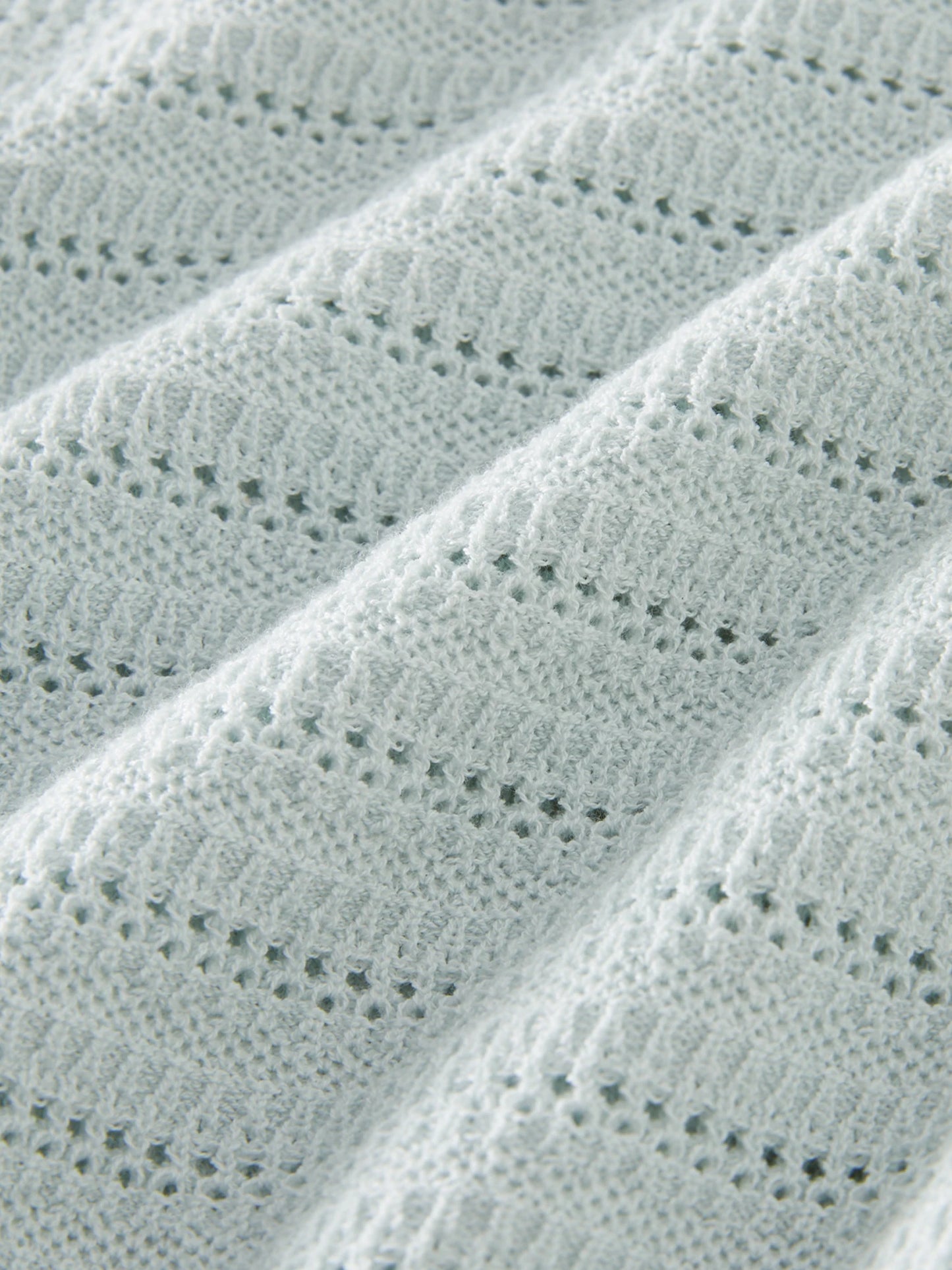 FSLE Round Neck Hollow Texture Knitted T-shirt Women 2025 Summer New Style Pullover Versatile Casual Short-sleeved Top 25FS12090