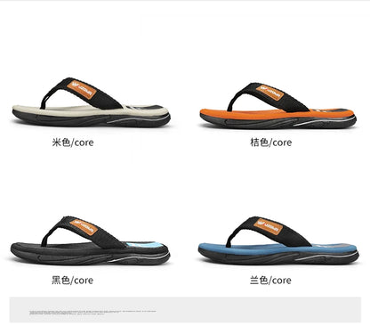 2023 Summer Flip Flops Men Beach Sandals Anti-slip Breathable Casual Men Beach Slippers Outdoor Big Size 45