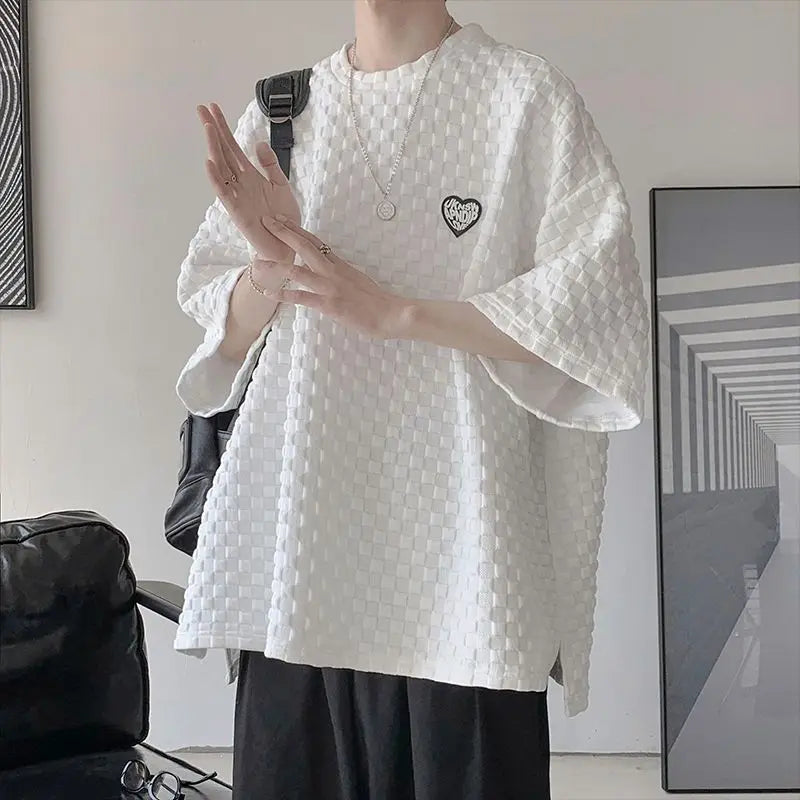 Short-sleeved T-shirt for Men Trendy Brand Simple and Versatile Loose Fit for Summer Short Sleeves Hong Kong Style