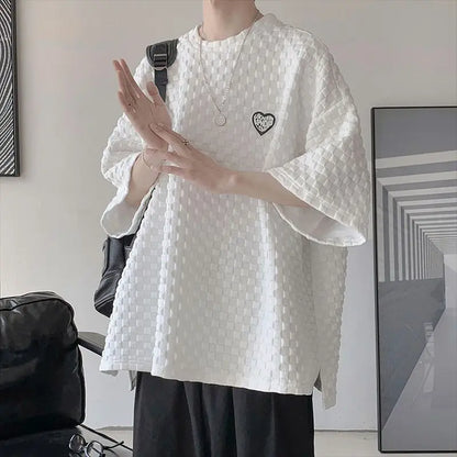 Short-sleeved T-shirt for Men Trendy Brand Simple and Versatile Loose Fit for Summer Short Sleeves Hong Kong Style