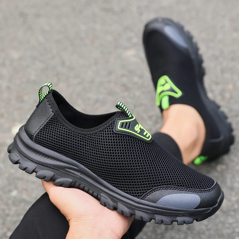 2025 Men’s Minimalist Shoes Fashionable Breathable Mesh Anti Slip Walking Shoes Summer Lightweight Breathable Walking Sneakers