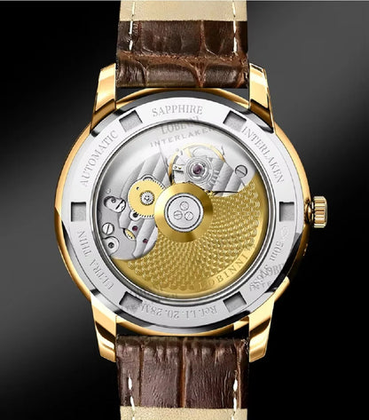 Lobinni Light Thin Automatic Mechanical Watch Mens 9015 Miyota Movement Men's Wristwatch Water Resistant Male Watches Simple