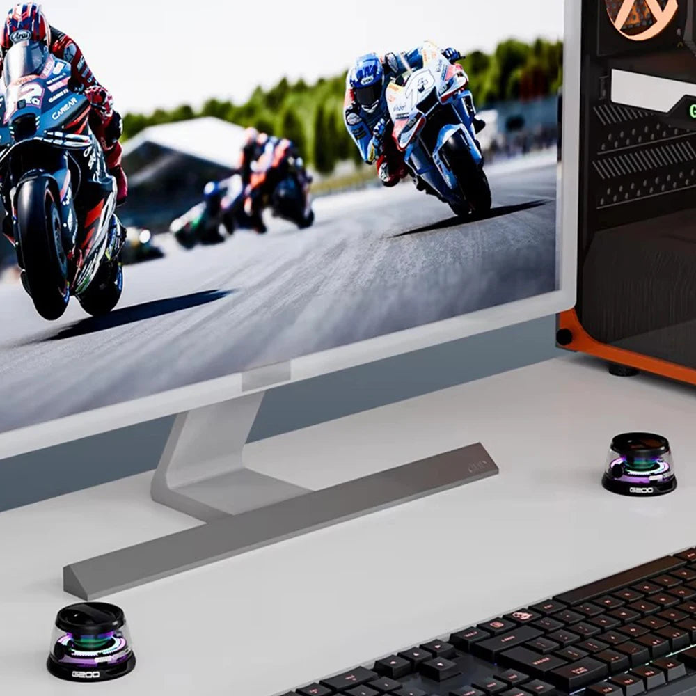 Bluetooth 5.3 Speaker Outdoor Magnetic RGB Lighting Bluetooth Speaker with RGB Color Light Multifunctional Magnetic Phone Holder