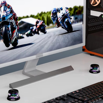 Bluetooth 5.3 Speaker Outdoor Magnetic RGB Lighting Bluetooth Speaker with RGB Color Light Multifunctional Magnetic Phone Holder