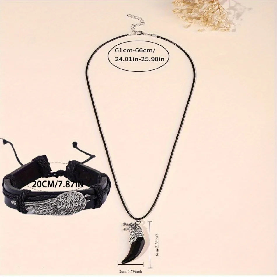 3 Piece  Men's Watch Set Fashionable Men's Business Quartz Alloy Classic Watch and Bracelet Pendant Is The Ideal Gift for Men