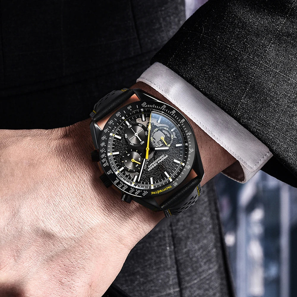 2025 New PAGANI DESIGN 1701 Moon Mens Watches Luxury Quartz Watch For Man Speed Chronograph Sports AR Sapphire Mirror Clock Gift