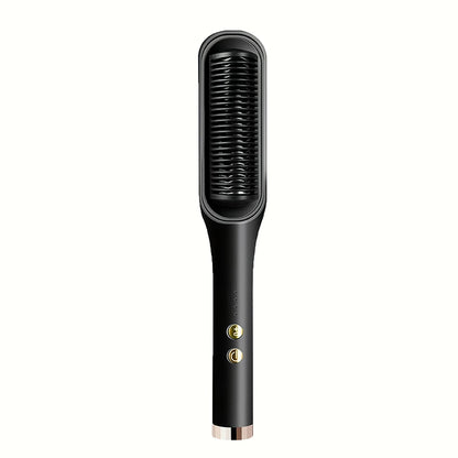 Hair straightener brush, fast ceramic heating, hot air comb, portable heating hair straightener, home and travel salon