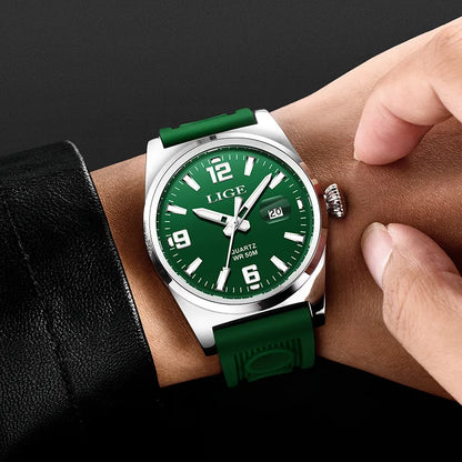 LIGE Man Watch Fashion Military Sport Quartz Calendar Watches for Men Waterproof Luminous Business Male Clock Relogio Masculino