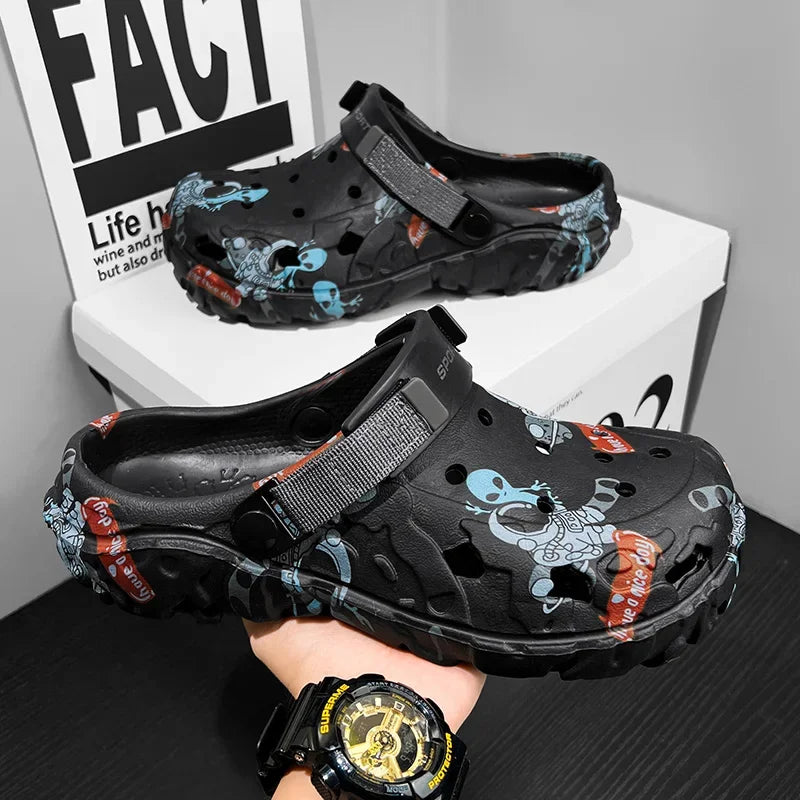 Plus Size 46 47 Men's Summer Clogs Sandals Eva Slippers Men Fashion New Flat Sandals Men Women Leisure Slides Men Casual Shoes