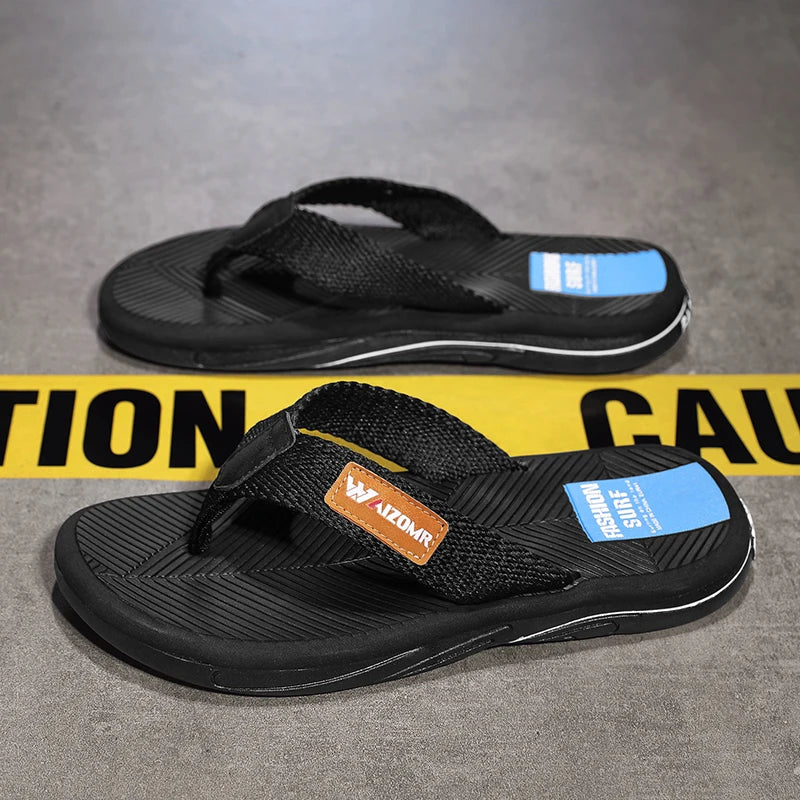 2023 Summer Flip Flops Men Beach Sandals Anti-slip Breathable Casual Men Beach Slippers Outdoor Big Size 45
