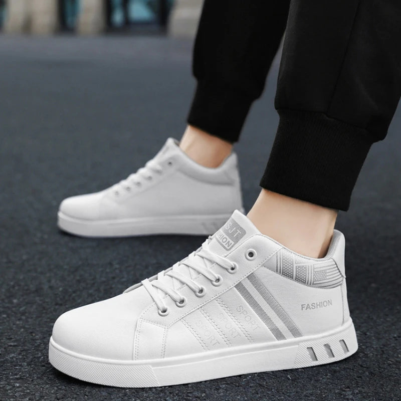 Fashion Men's Casual Shoes Autumn High-Top Vulcanized Shoes for Mens Non-Slip Wear-resistant Men Sneakers Winter Tenis Masculino