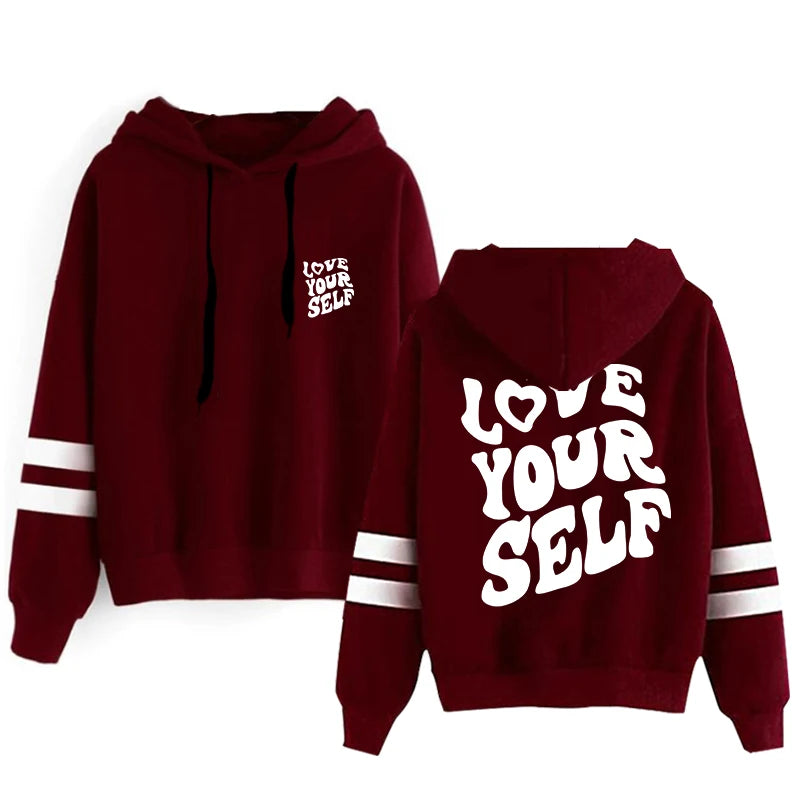 2025 Hooded Sweatshirts Print Versatile Pullovers Daily Jogging Casual Sports Hoodies Womens Clothing Street Stripe Woman Tops