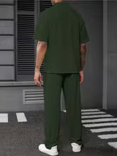 Men's Spring Autumn Seasonal Tie-Dye Patterned Polo Shirt And Pants Set Casual Sporty Holiday Wear Daily  Two-Piece