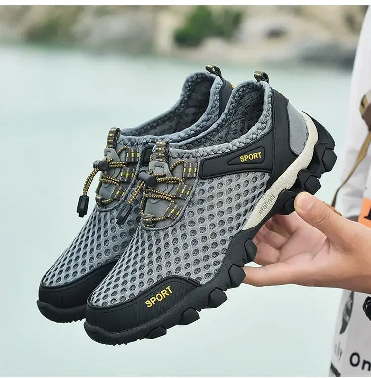 Men's Fishing Shoes Summer Casual Wading Shoes Thick-soled Non-slip Hiking Shoes for Men Breathable Tenis Barefoot Sneakers