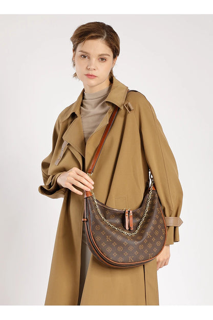 Mkf Genuine Crescent Bag 2025 New Presbyopic Large Capacity High-End Original Accessible Luxury Fashion Single Shoulder Crossbody Armpit Bag