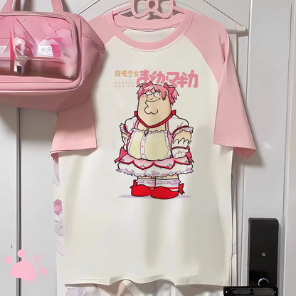 Madoka Magica tshirt women Japanese summer casual wear Tee female funny harajuku streetwear clothing