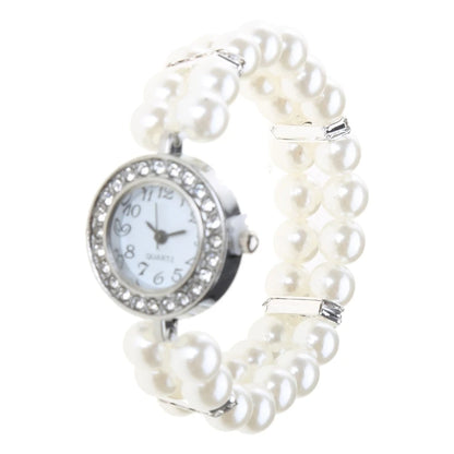 Fashion Women Watch Clock Women Casual Wristwatches Pearl Beaded Bracelet Watches Strap Quartz Wrist Watch Horloges Jewelry Gift