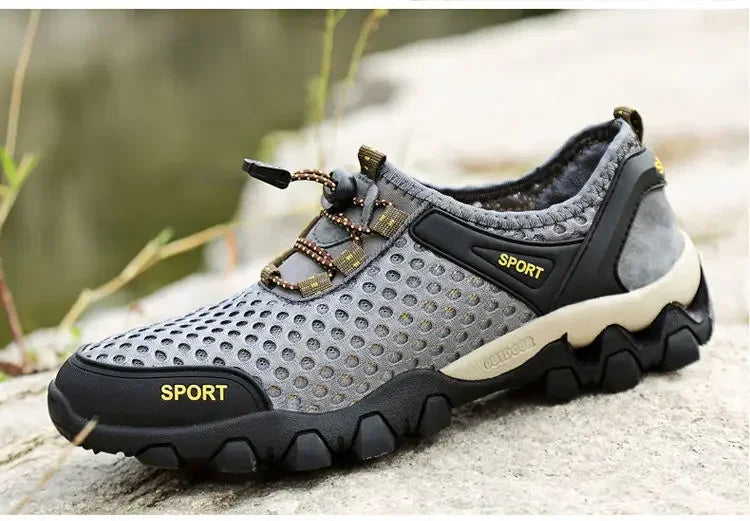 Men's Fishing Shoes Summer Casual Wading Shoes Thick-soled Non-slip Hiking Shoes for Men Breathable Tenis Barefoot Sneakers
