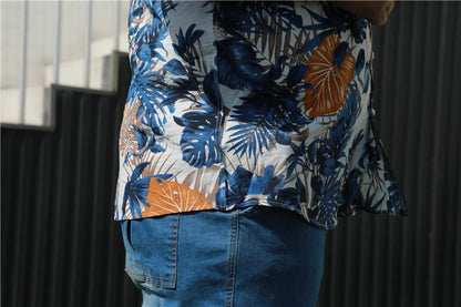 Plus Size 5XL 6XL 7XL 8XL 9XL 10XL  Mens Short Sleeve Print Shirt 2021 Summer New Men's Floral Hawaiian Shirts Casual Loose Tops